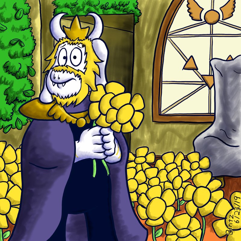 Asgore is in his throne room